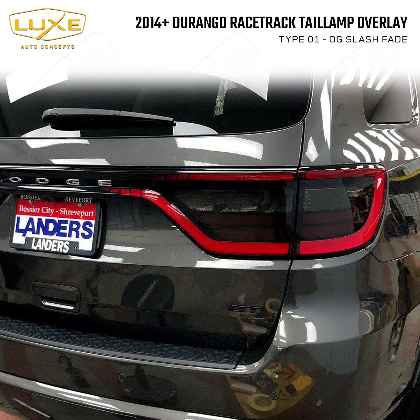 Durango Racetrack Taillamp Overlay Type 1 - Slash Fade Kit