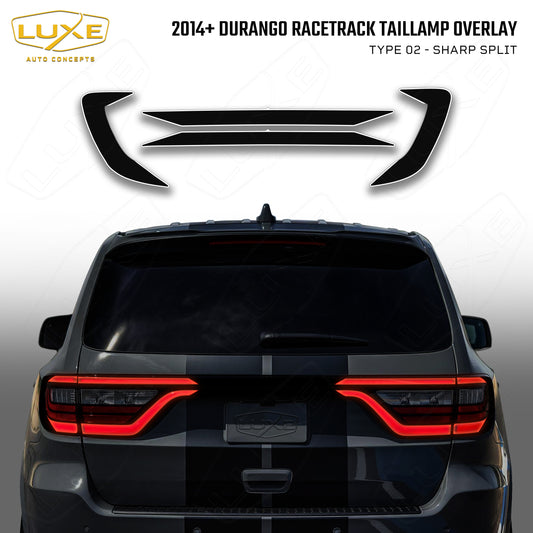 2014+ Durango Racetrack Taillamp Overlay Type 2 - Sharp Split