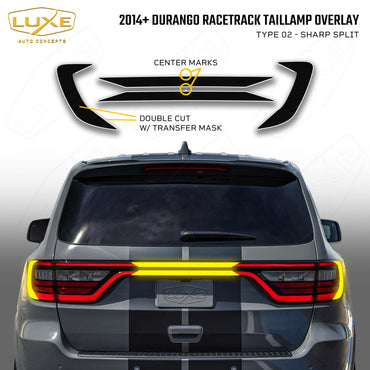 2014+ Durango Racetrack Taillamp Overlay Type 2 - Sharp Split