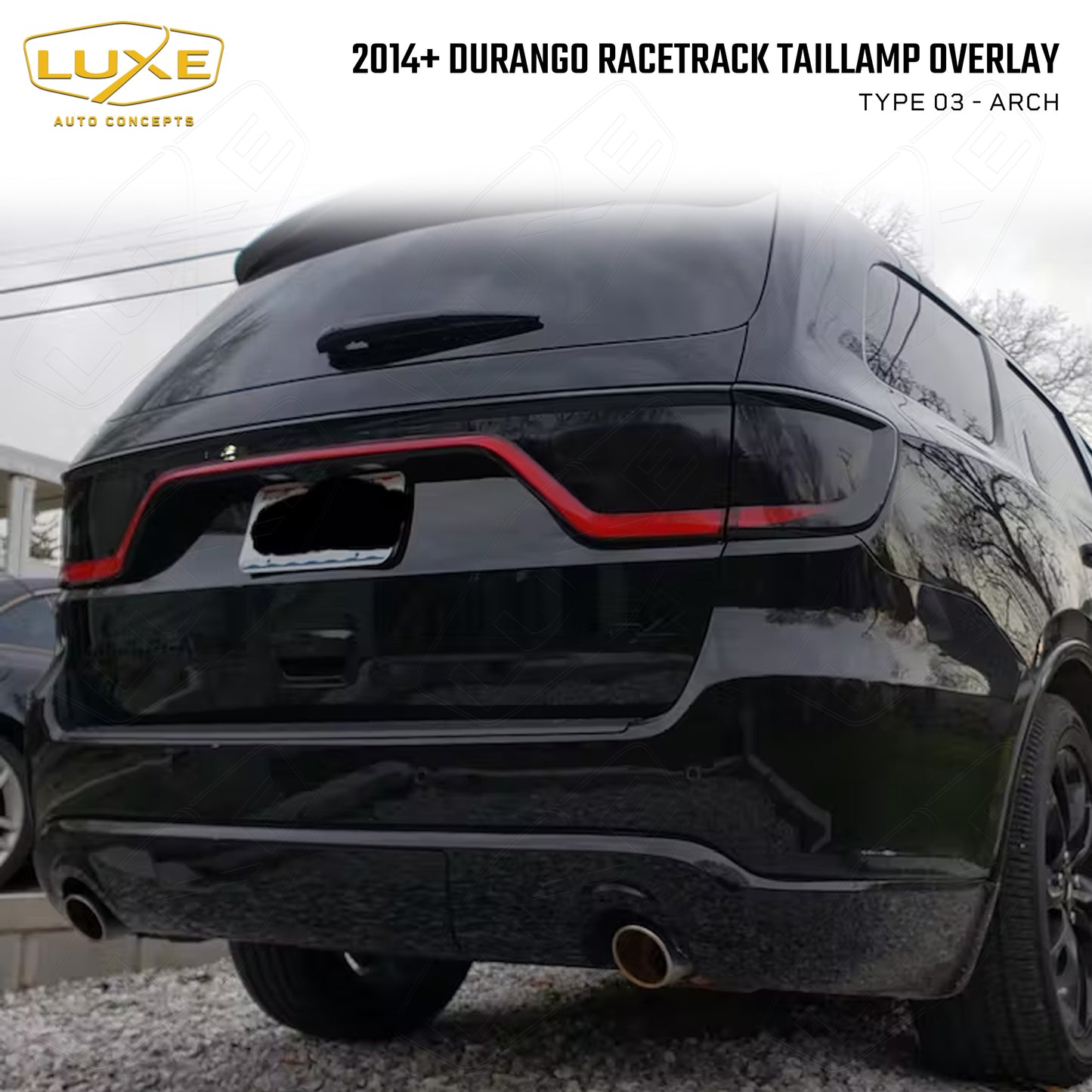 2014+ Durango Racetrack Taillamp Overlay Type 3 - Arch