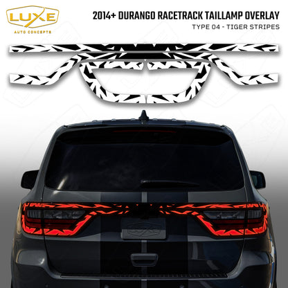 2014+ Durango Racetrack Taillamp Overlay Type 4 - Tiger Stripes