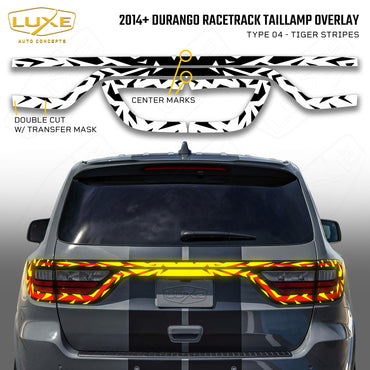 Durango Racetrack Taillamp Overlay Type 4 - Tiger Stripes Kit
