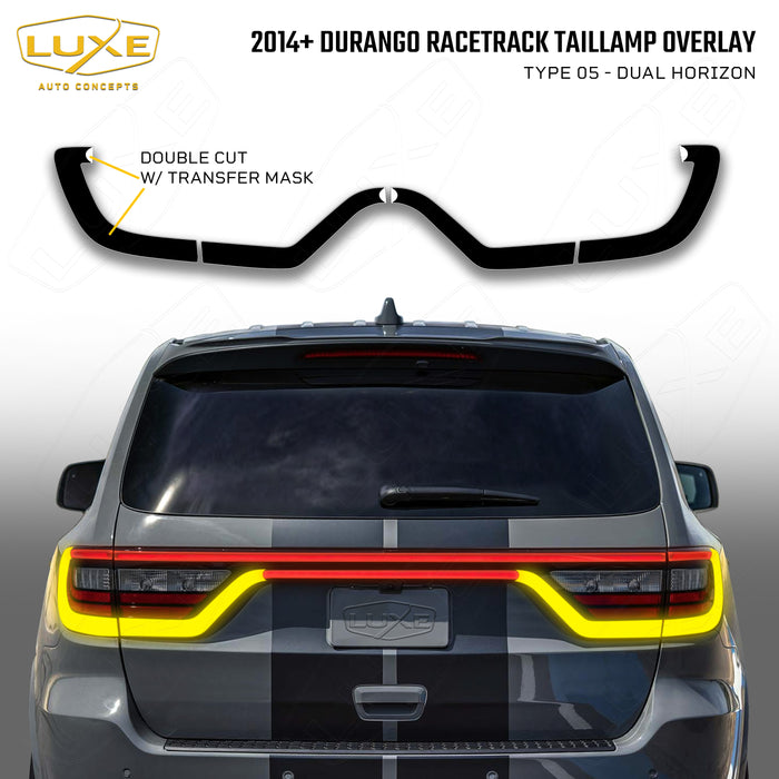 2014+ Durango Racetrack Taillamp Overlay Type 5 - Dual Horizon