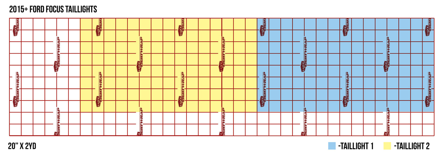 2015-18 Focus Hatchback Kit de tinte para luces traseras - Diseño envolvente completo