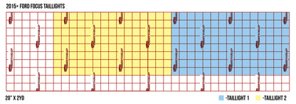 2015-18 Focus Hatchback Kit de tinte para luces traseras - Diseño envolvente completo
