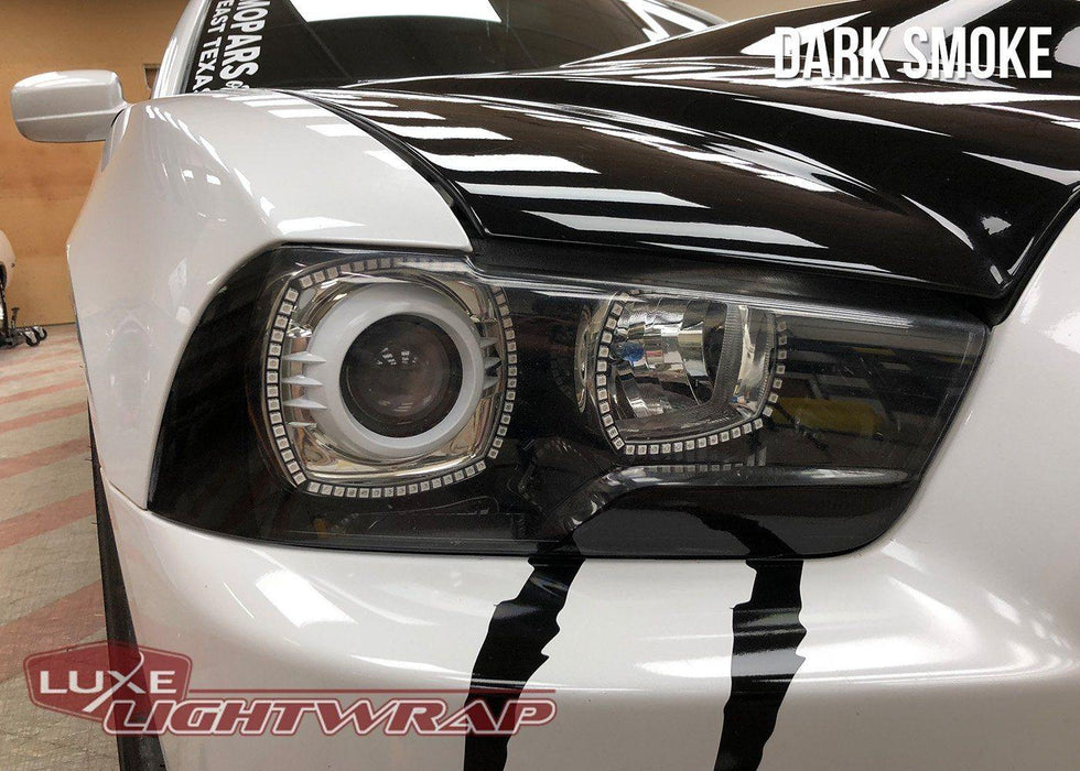 2011-14 Charger Head Light Tint Kit - Type 1 (Overlays) - Luxe Auto Concepts