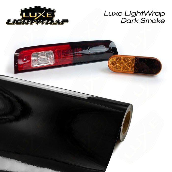 VViViD Air-Tint Smoke Black Gloss Vinyl Headlight Foglight Transparent Tint Wrap Self-Adhesive (16 inch x 48 inch, 2-Roll Pack)