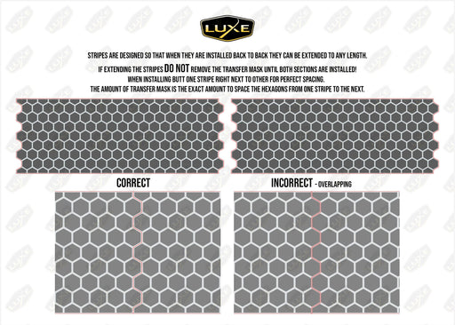 Standard Vehicle Stripe Kit - Dual 10" Honeycomb - Luxe Auto Concepts