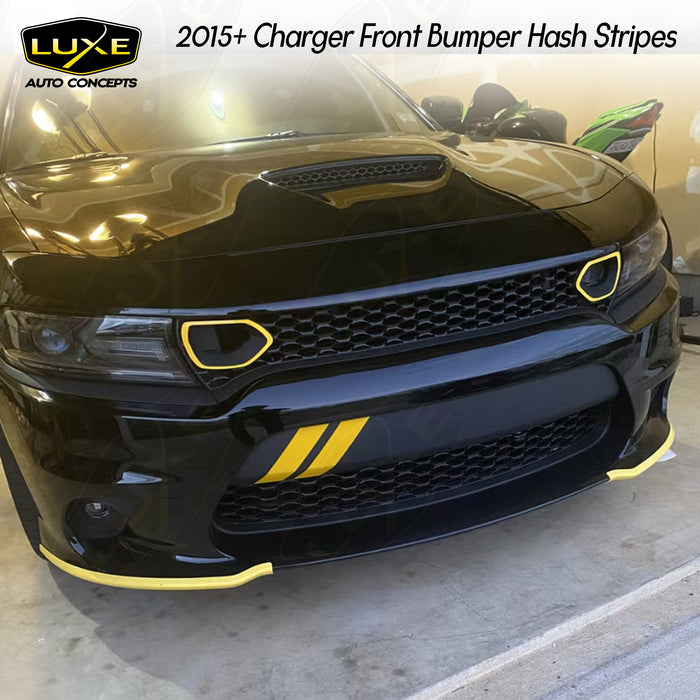 2015+ Charger Front Bumper Hash Stripes