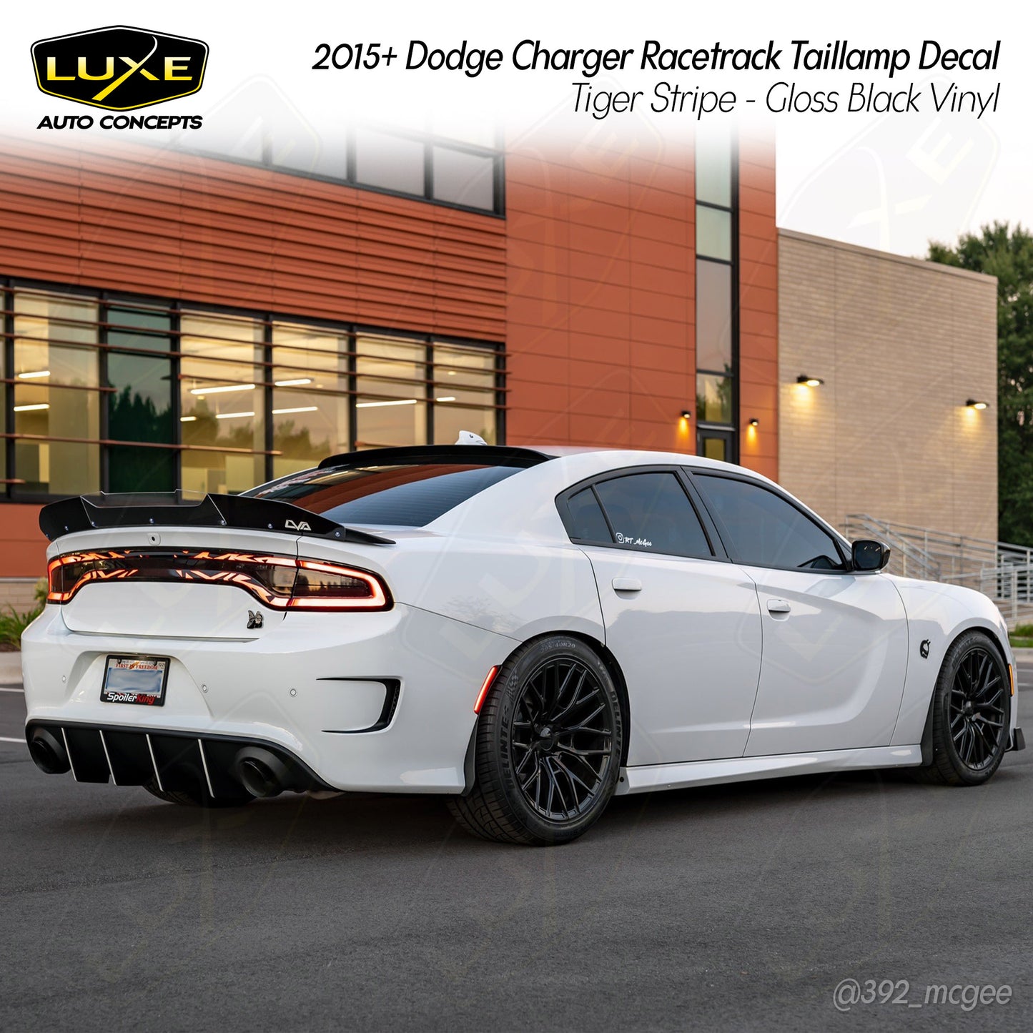 2015+ Charger Racetrack Taillamp Decal - Tiger Stripes