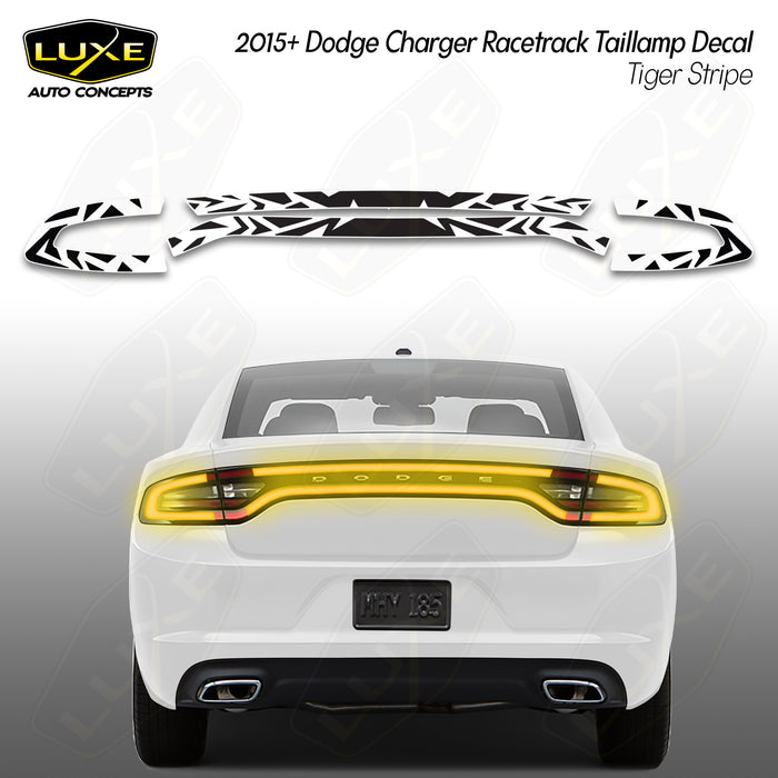 2015+ Charger Racetrack Taillamp Decal - Tiger Stripes