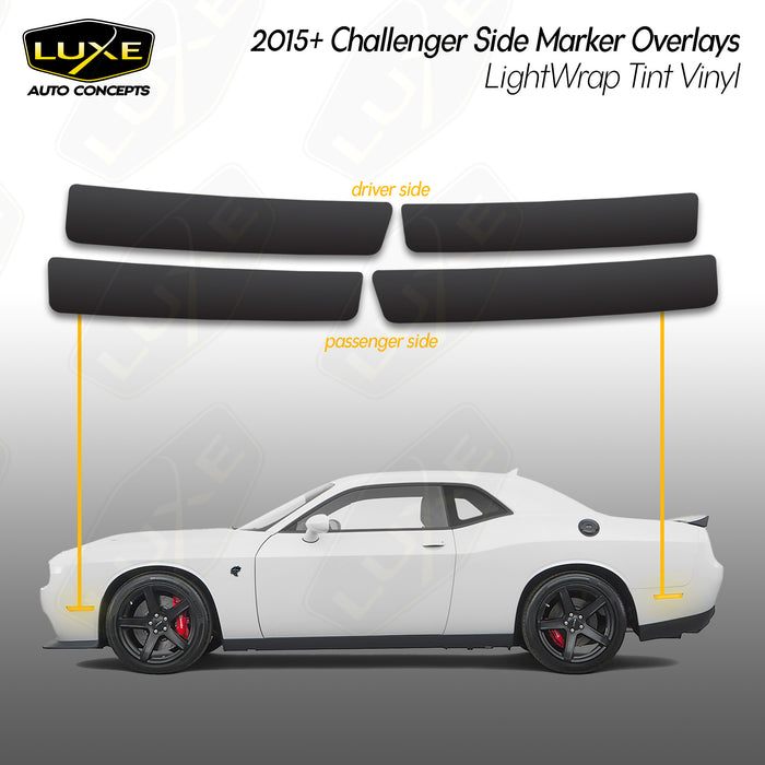 2015+ Challenger Side Marker Overlays - LightWrap Tint Vinyl