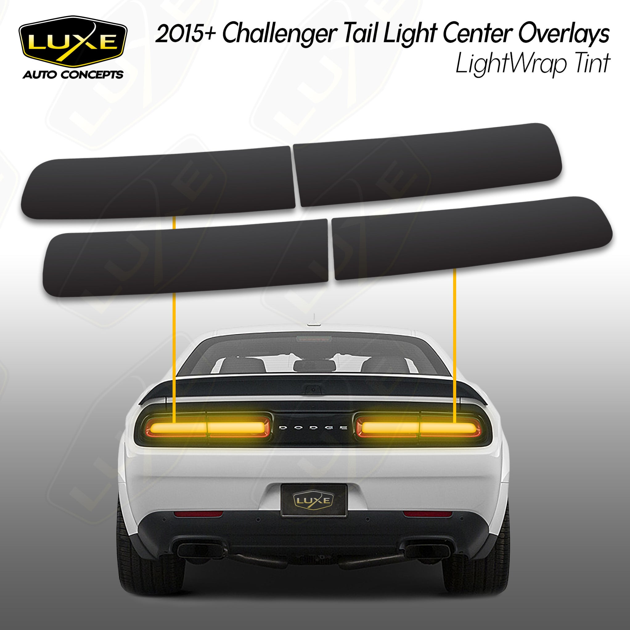 2015+ Challenger Tail Light Tint Kit Center Overlays — Luxe Auto Concepts