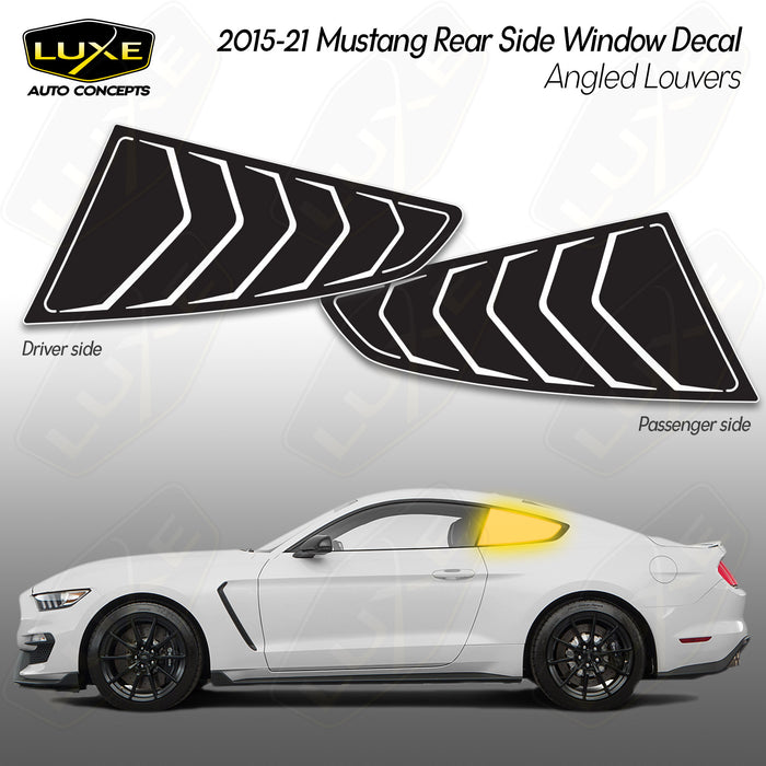 2015+ Mustang Rear Window Decal - Angled Louvers