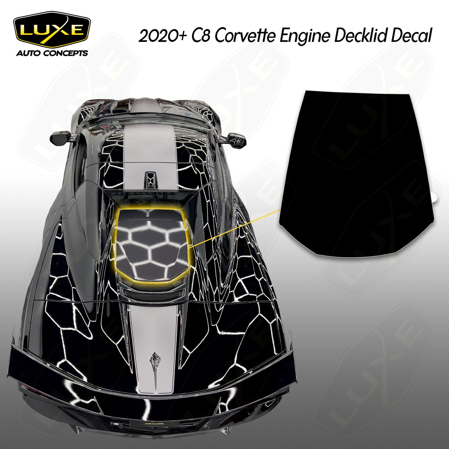Corvette C8 Convertible Engine Decklid Decal Kit