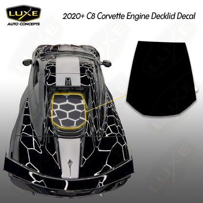 Corvette C8 Convertible Engine Decklid Decal Kit