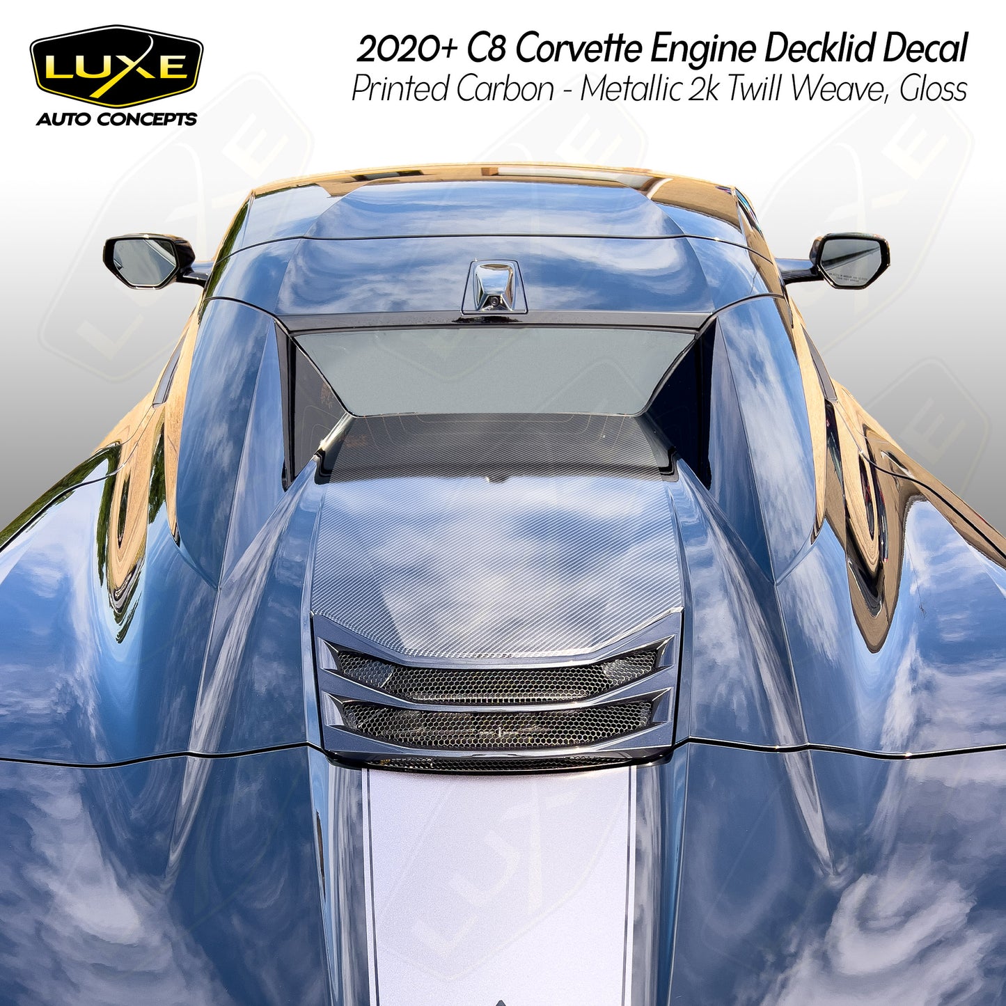 Corvette C8 Convertible Engine Decklid Decal Kit