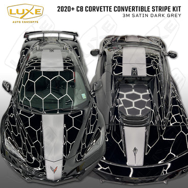 Corvette C8 Convertible Stripe Kit - Single Stripe with Pinstripes