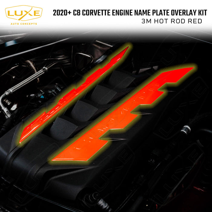 2020+ C8 Corvette Engine Name Plate Overlay Kit