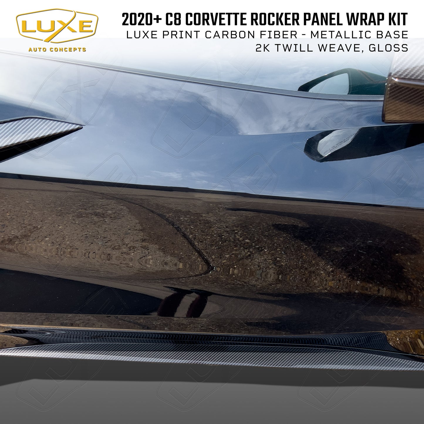 2020+ C8 Corvette Rocker Panel Wrap Kit