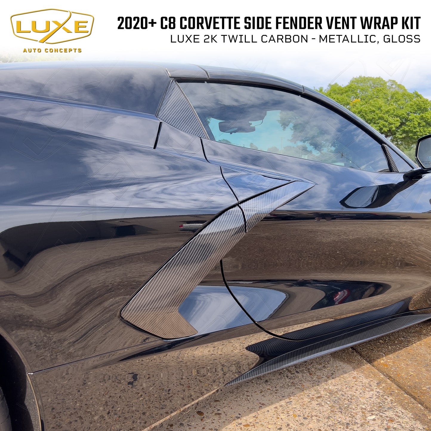 2020+ C8 Corvette Side Fender Vent Wrap Kit