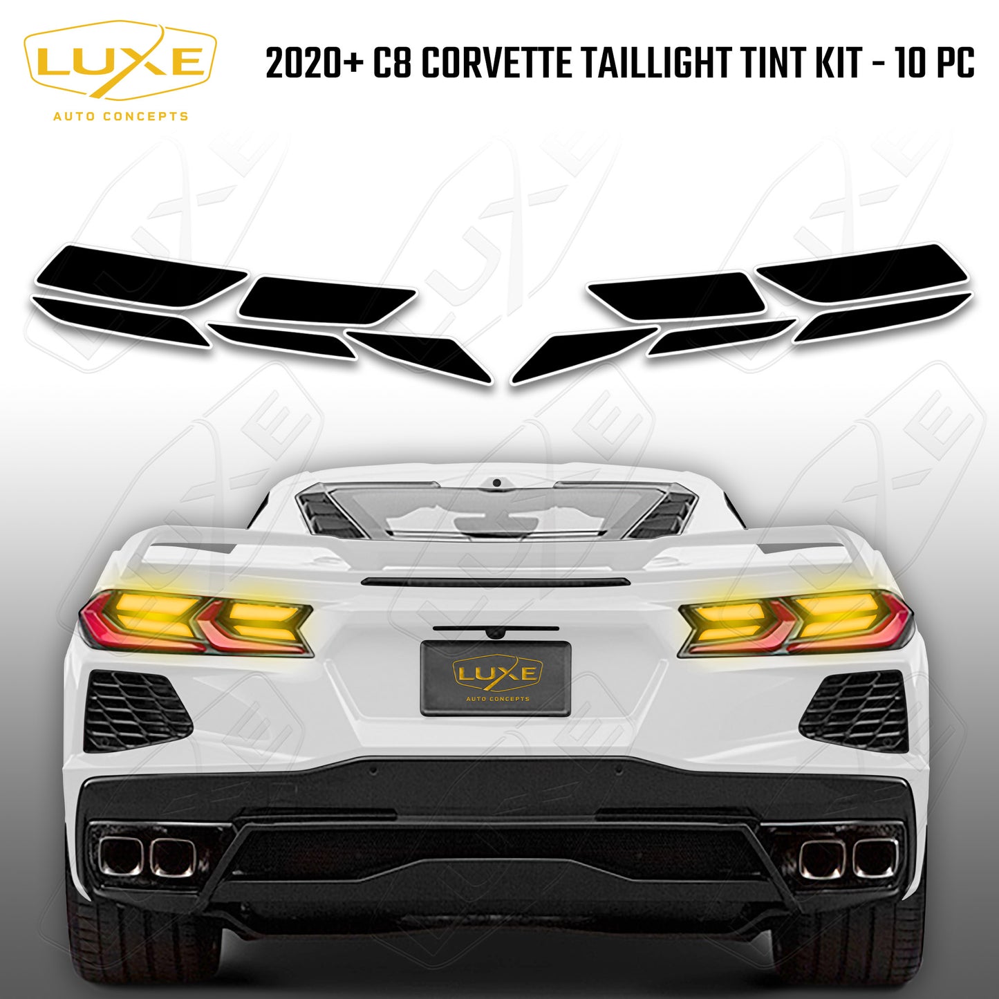 2020+ C8 Corvette Taillight Tint Kit - 10pc