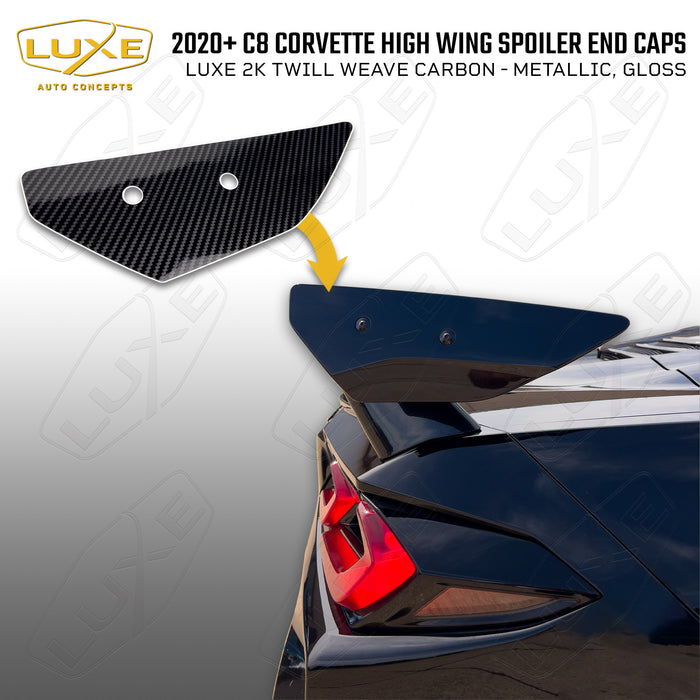 2020+ C8 Corvette High Wing Spoiler End Cap Decals