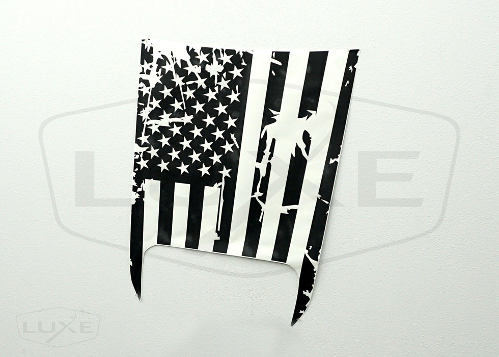 RAM TRX Hood Bulge Decal - USA Flag, Distressed - Luxe Auto Concepts