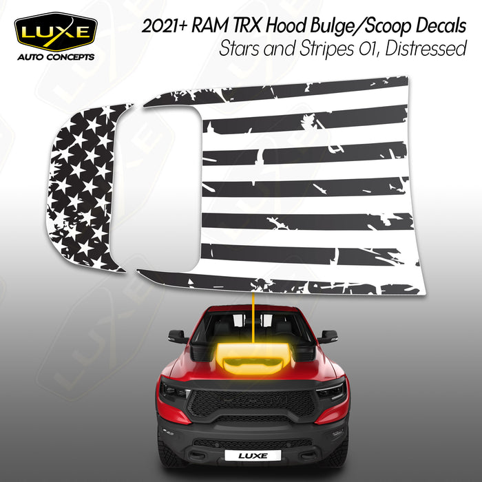 Calcomanía panorámica para techo corredizo con bandera de Estados Unidos para Dodge Ram