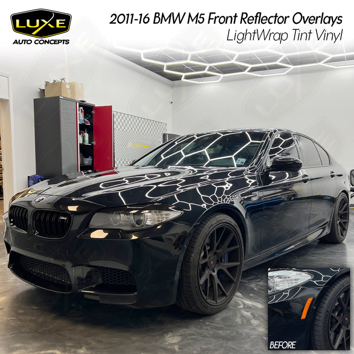 2011-16 BMW M5 Front Reflector Tint Kit - LightWrap Vinyl