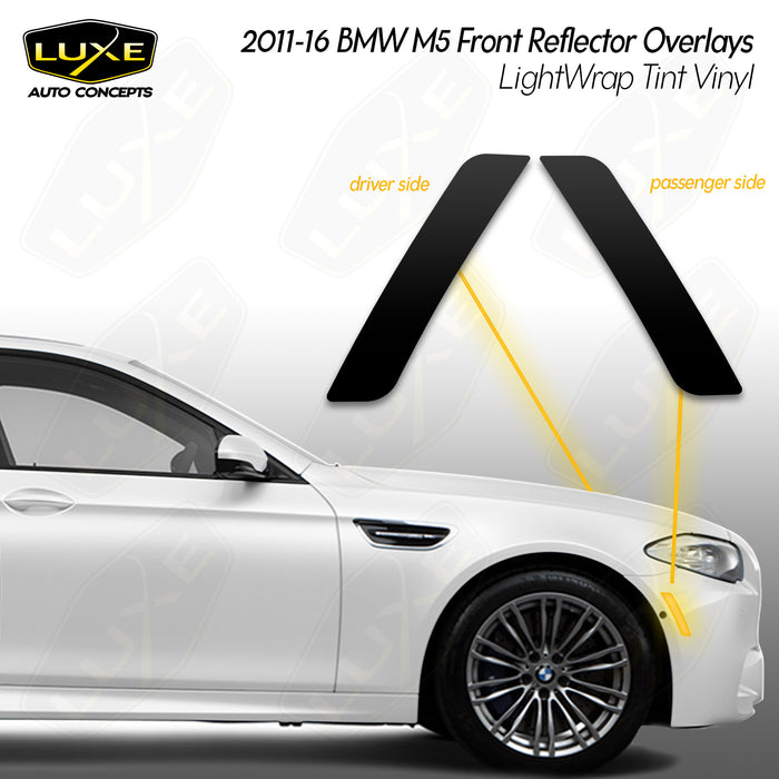 2011-16 BMW M5 Front Reflector Tint Kit - LightWrap Vinyl