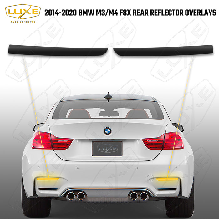2015-2020 BMW M3/M4 F8X Rear Reflector Overlays - LightWrap Tint