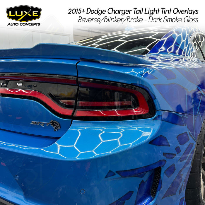 2015+ Charger Tail Light Tint - Reverse/Blinker/Brake Overlays