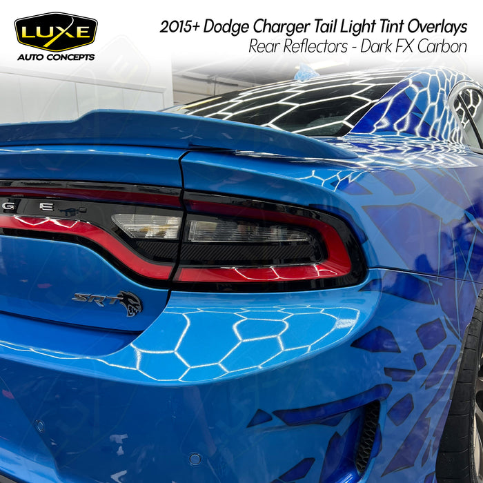 2015+ Charger Tail Light Tint - Rear Reflector Overlays