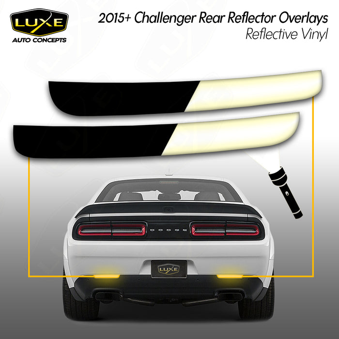 2015+ Challenger Rear Reflector Overlays  - Reflective Vinyl