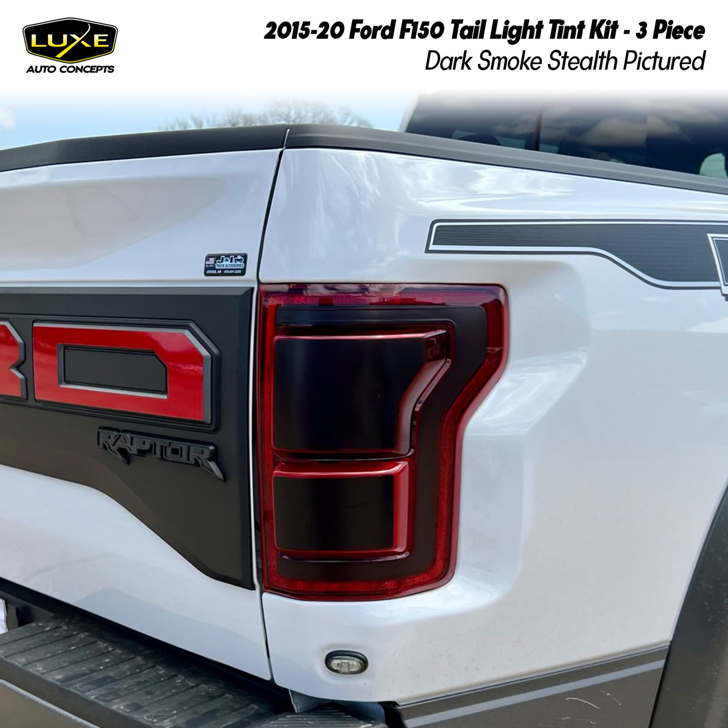 Ford F150 LED Tail Light w/ Blind Spot Monitor Tint - 3 Piece Kit