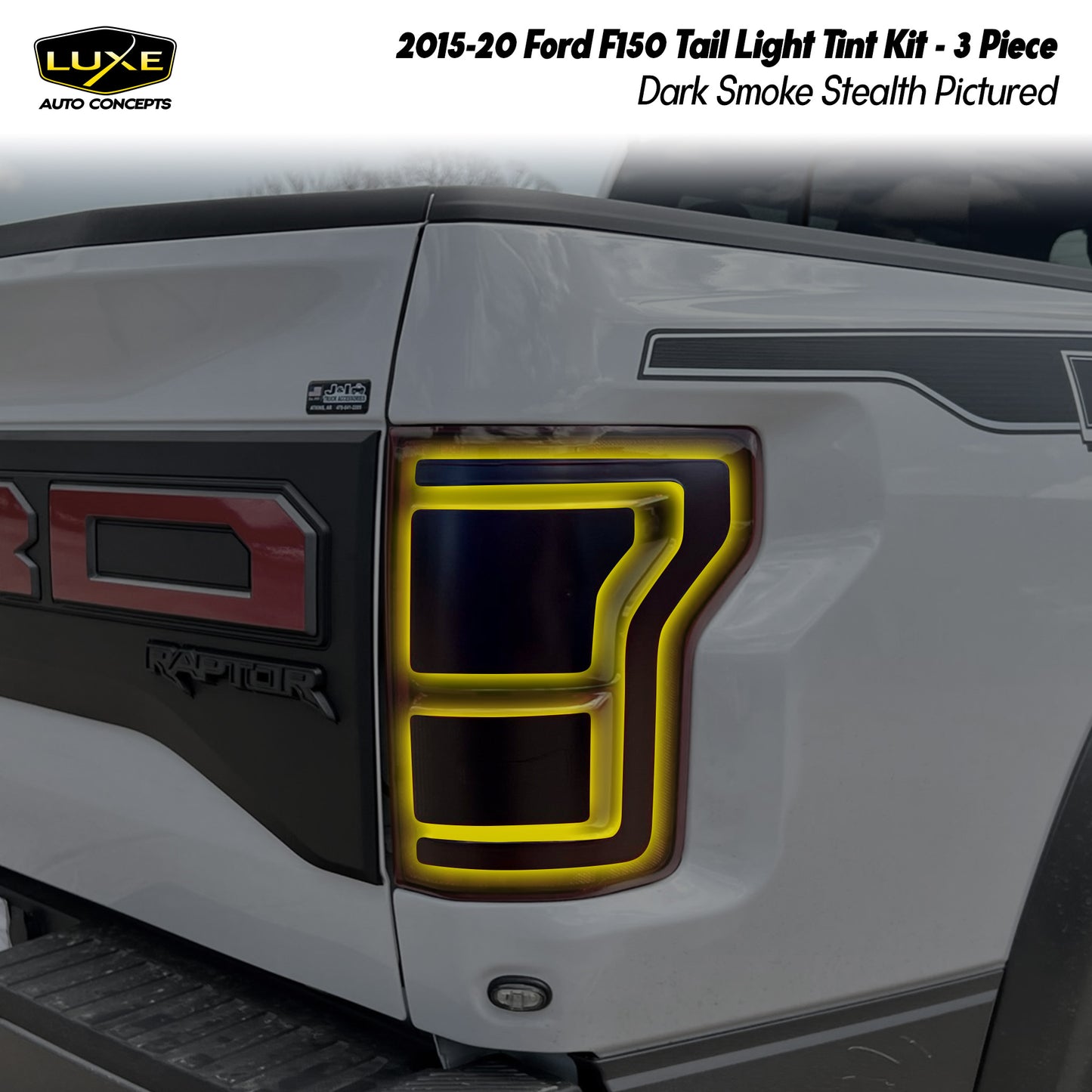 Ford F150 LED Tail Light w/ Blind Spot Monitor Tint - 3 Piece Kit