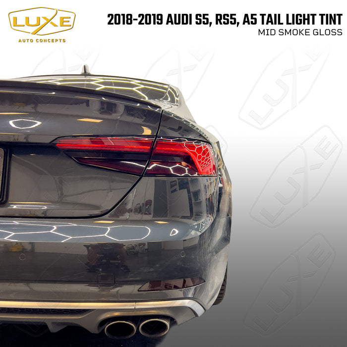 2018-2019 Audi A5, RS5, S5 Taillight Tint Overlays - LightWrap Vinyl
