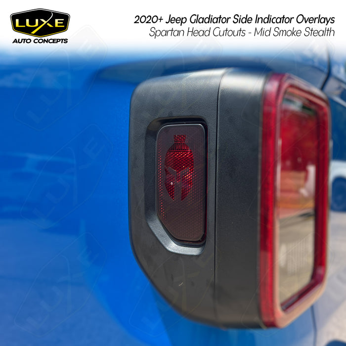 2020+ Jeep Gladiator JT Side Indicator Overlays - Spartan Cutout - LightWrap Tint