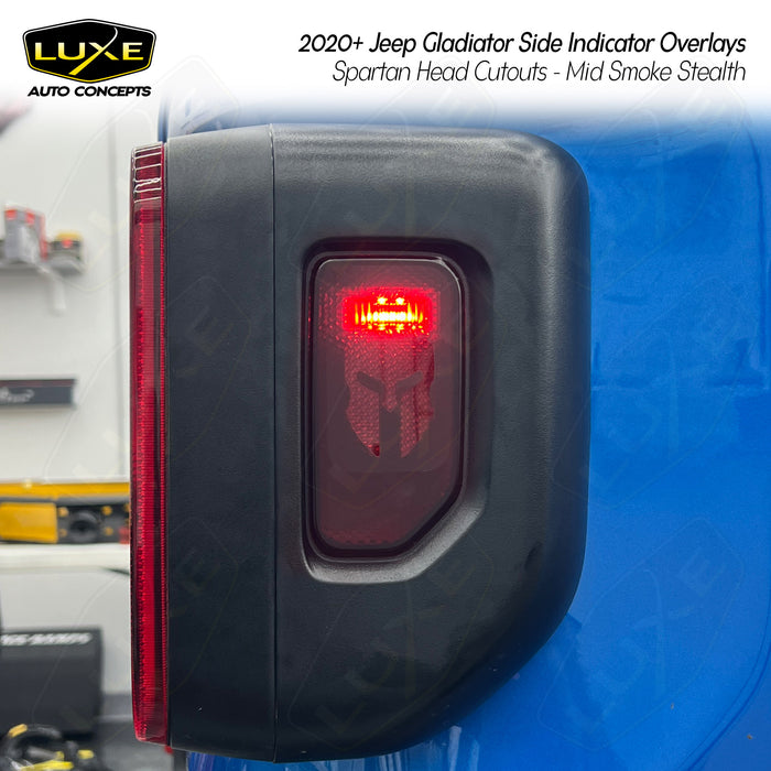 2020+ Jeep Gladiator JT Side Indicator Overlays - Spartan Cutout - LightWrap Tint