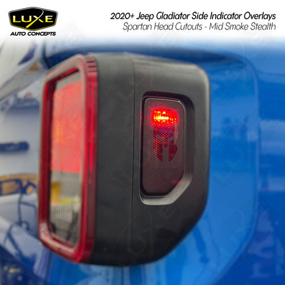 2020+ Jeep Gladiator JT Side Indicator Overlays - Spartan Cutout - LightWrap Tint