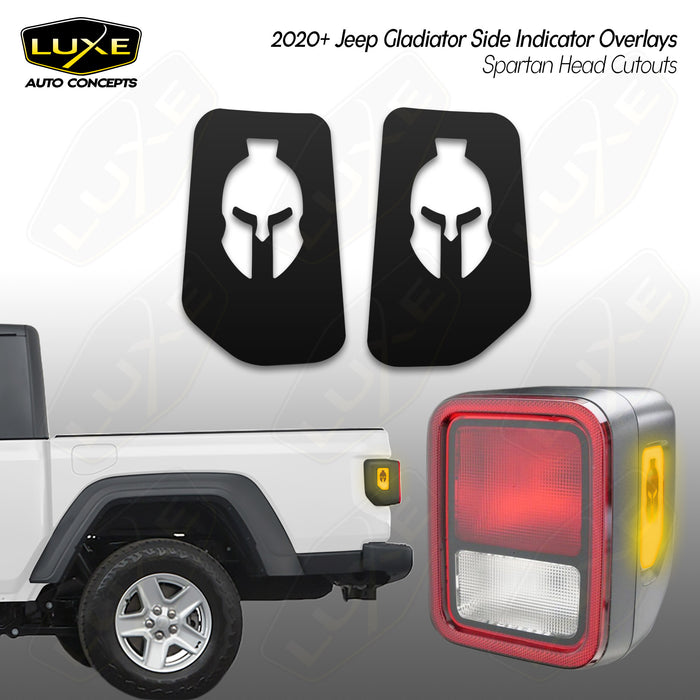 2020+ Jeep Gladiator JT Side Indicator Overlays - Spartan Cutout - LightWrap Tint