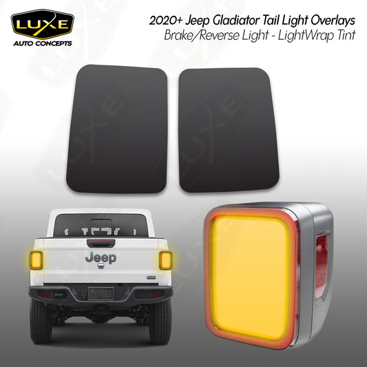 Jeep Gladiator JT Tail Light Overlays - Brake and Reverse Lights Kit
