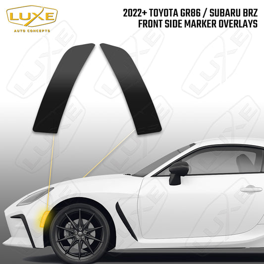 2022+ Toyota GR86, Subaru BRZ Front Side Marker Overlays - LightWrap Vinyl