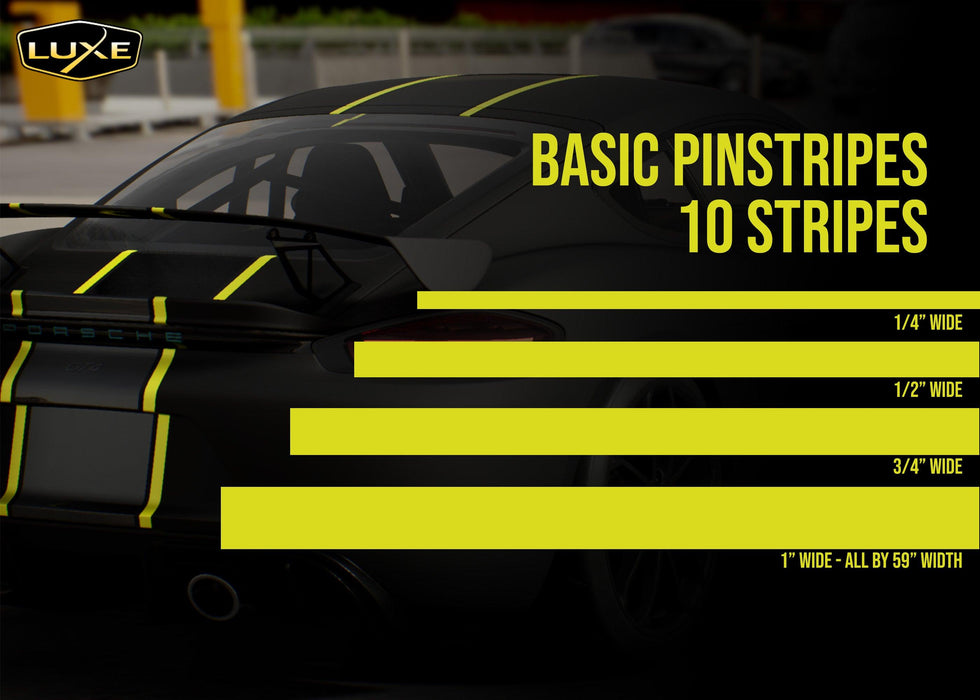Basic Pinstripes - 10 Stripes - Luxe Auto Concepts