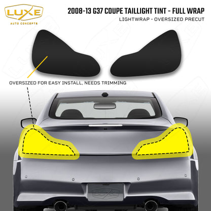 Infiniti G37 Coupe Tail Light Oversized Tint Overlays Kit