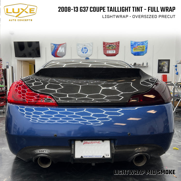 2008-13 Infiniti G37 Coupe Tail Light Oversized Tint Overlays