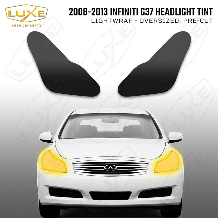 2008-13 Infiniti G37 Coupe Headlight Oversized Tint Overlays