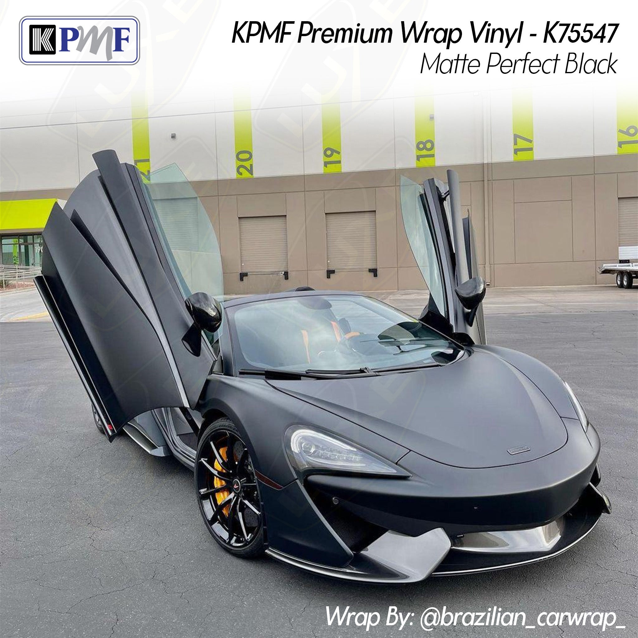 KPMF K75400 Matte Perfect Black Vinyl Wrap | K75547