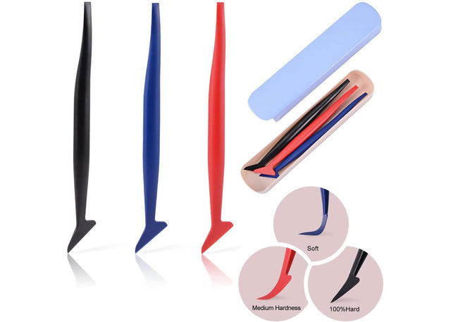 3 Piece Variable Flexibility Squeegee Stick Set w/ Case